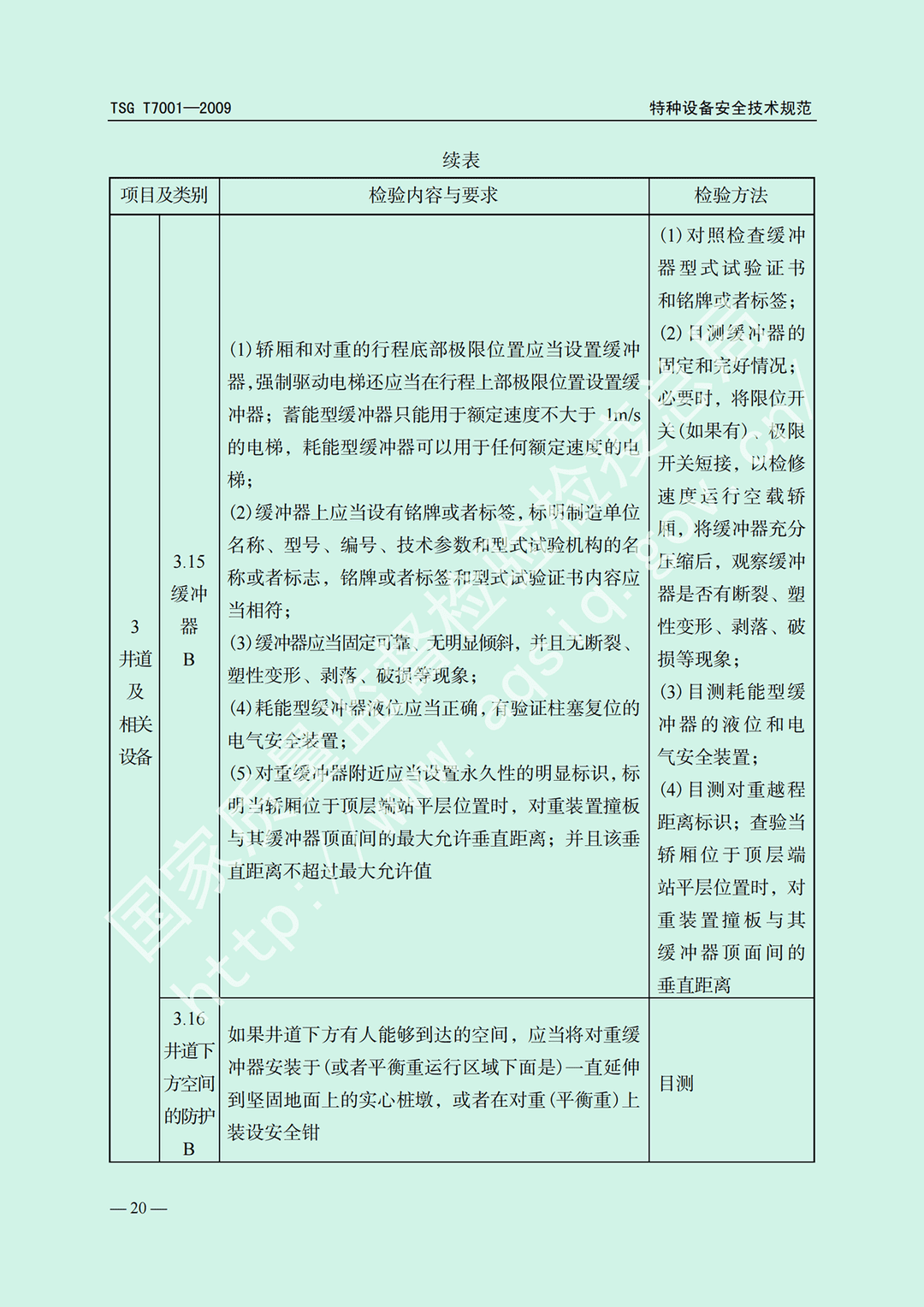 電梯監(jiān)督檢驗(yàn)和定期檢驗(yàn)規(guī)則——曳引與強(qiáng)制驅(qū)動電梯     TSG  T7001-2009(圖14)